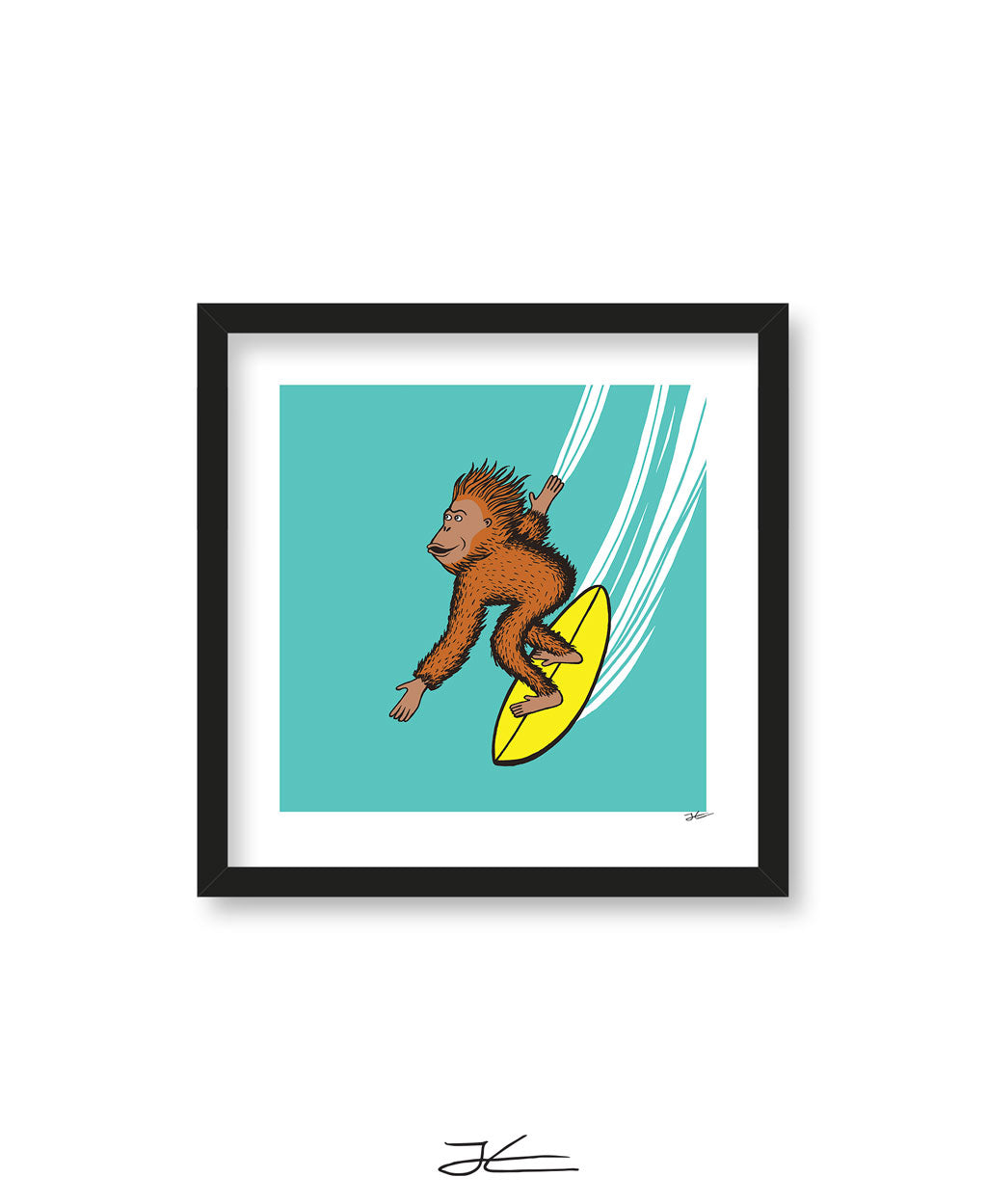 Surfing Orangutan - Print/ Framed Print