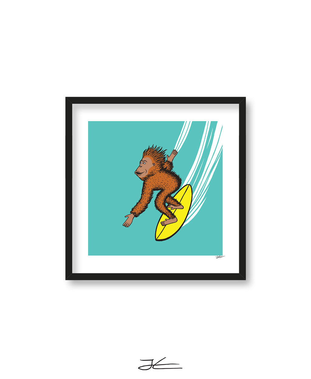 Surfing Orangutan - Print/ Framed Print