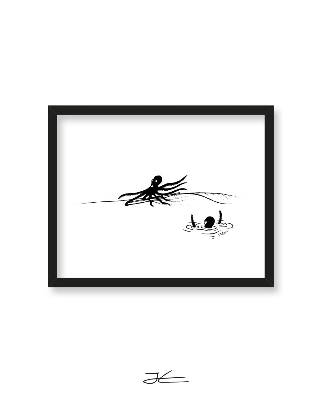 Inktober Octopus - Print/ Framed Print