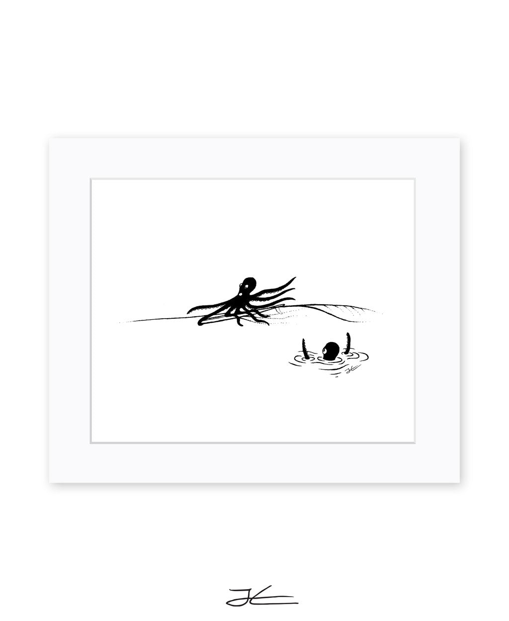 Inktober Octopus - Print/ Framed Print