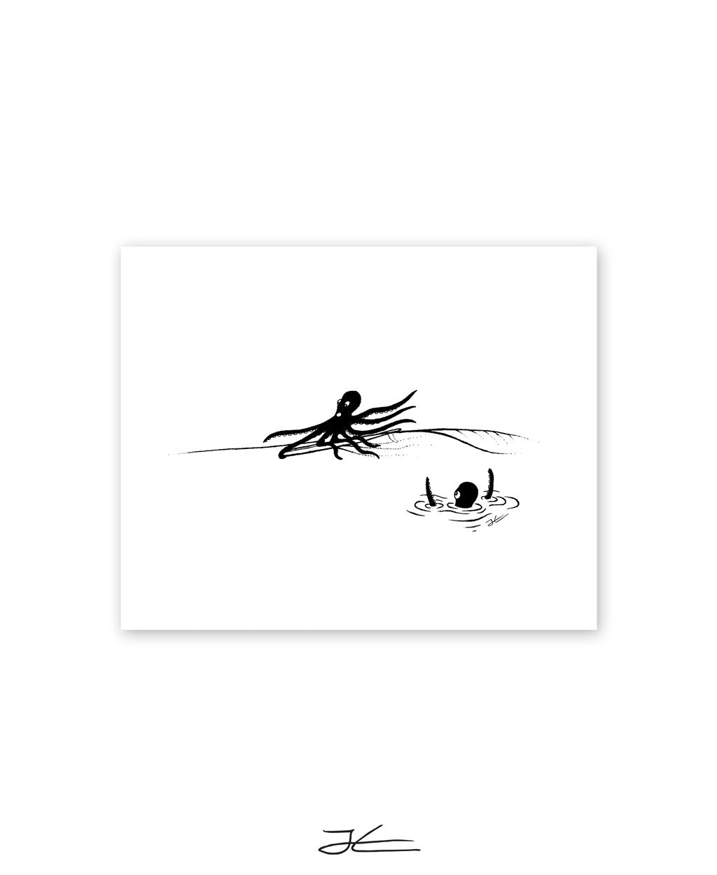 Inktober Octopus - Print/ Framed Print