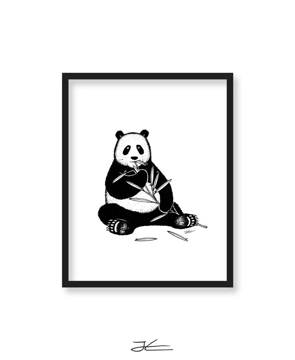 Inktober Panda - Print/ Framed Print