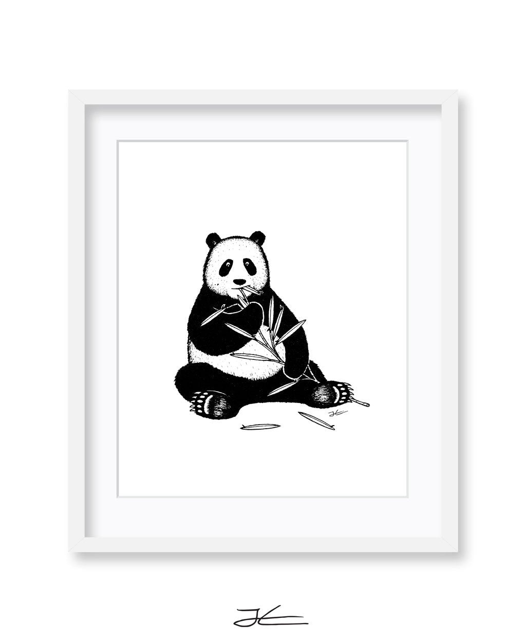 Inktober Panda - Print/ Framed Print