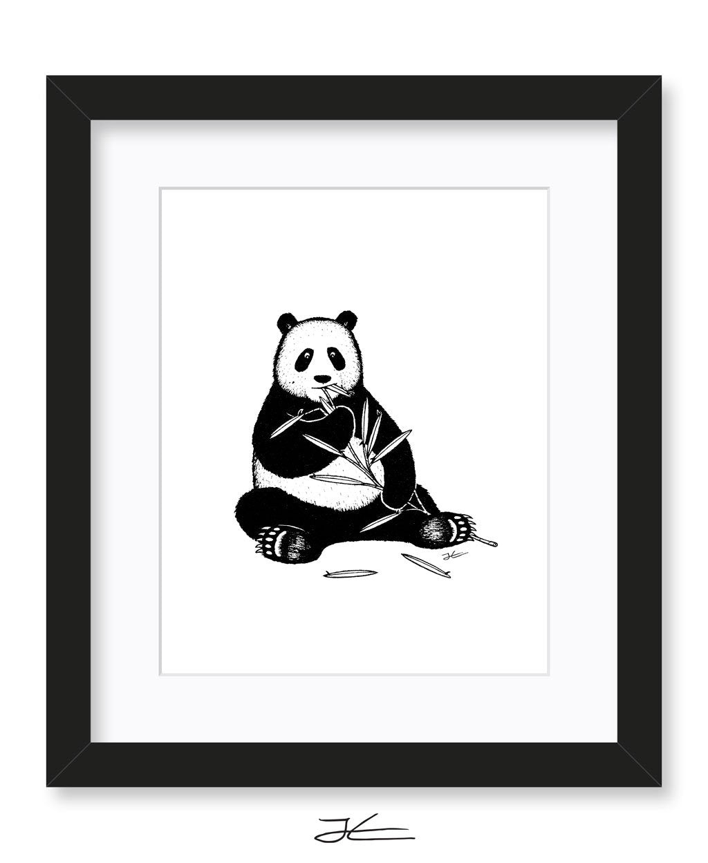 Inktober Panda - Print/ Framed Print