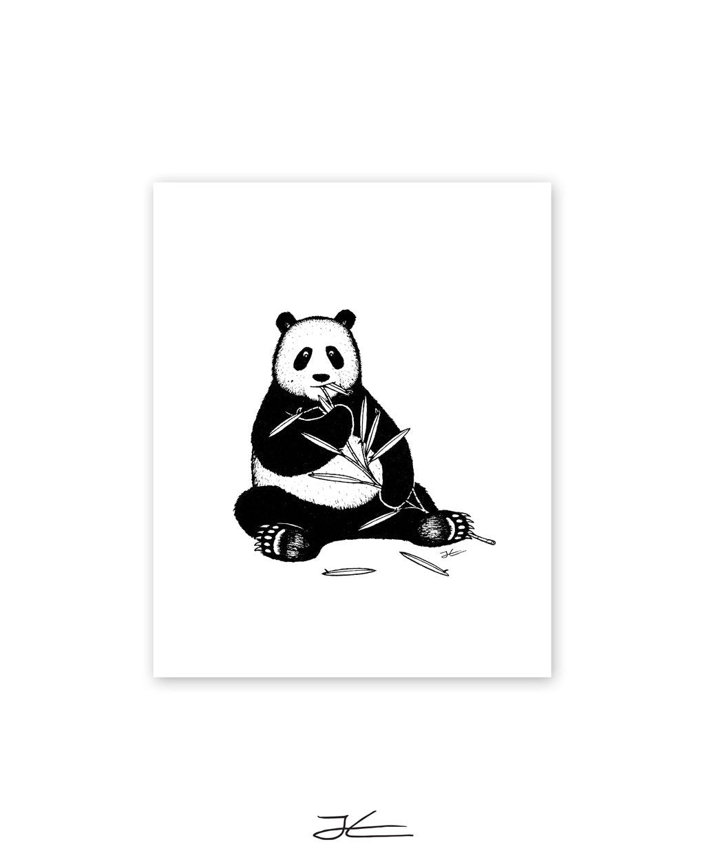 Inktober Panda - Print/ Framed Print