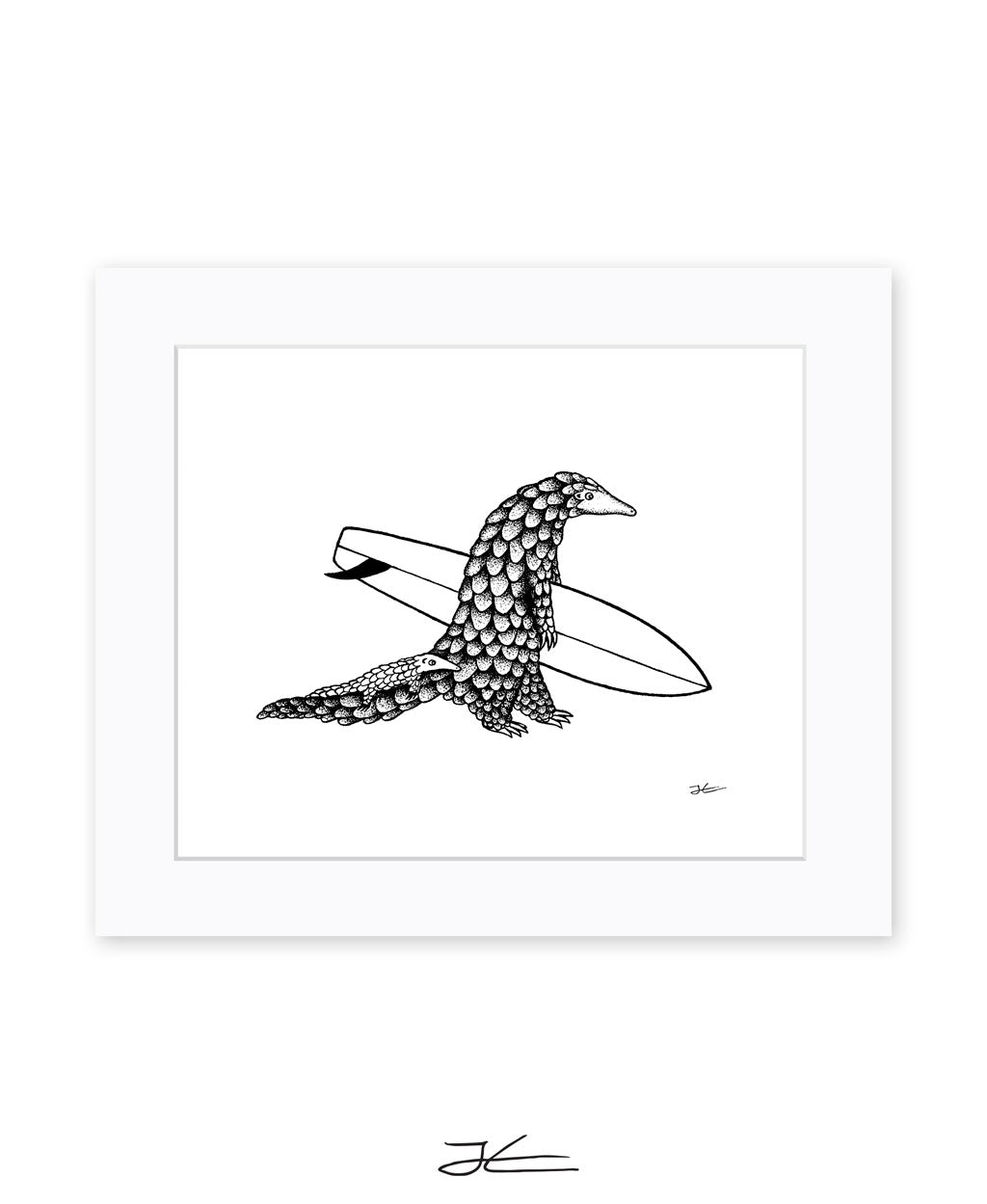 Inktober Pangolin - Print/ Framed Print