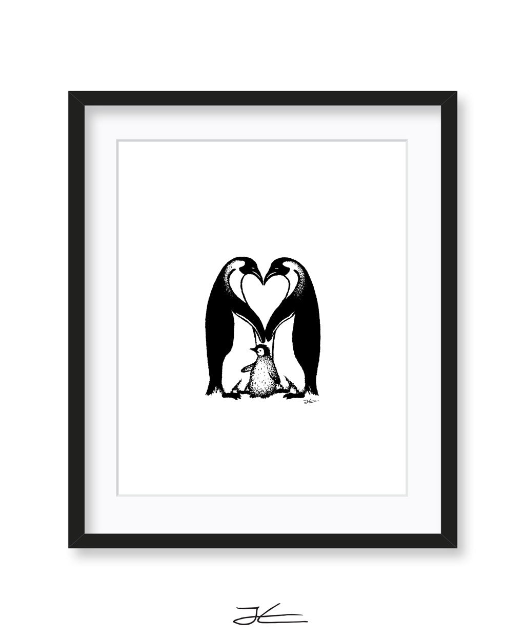 Penguin Love - Print/ Framed Print
