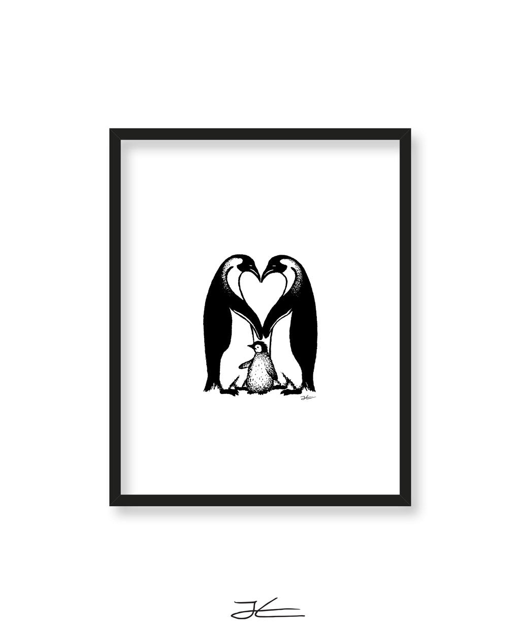 Penguin Love - Print/ Framed Print