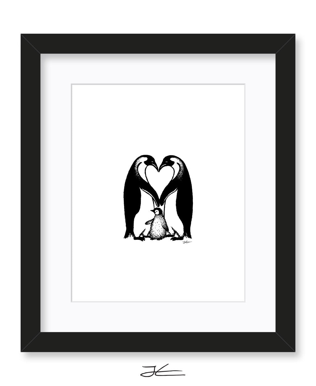 Penguin Love - Print/ Framed Print