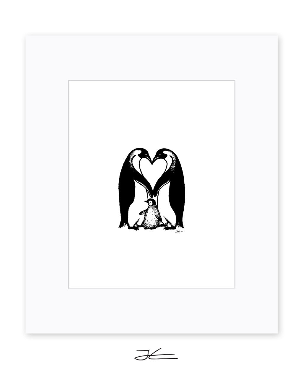 Penguin Love - Print/ Framed Print
