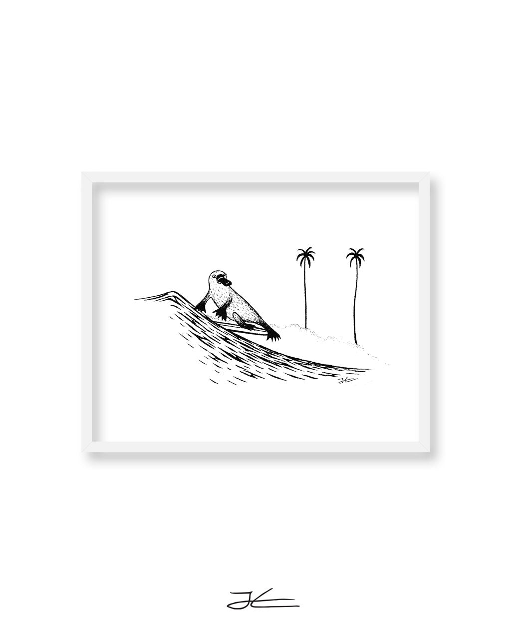 Inktober Platypus - Print/ Framed Print