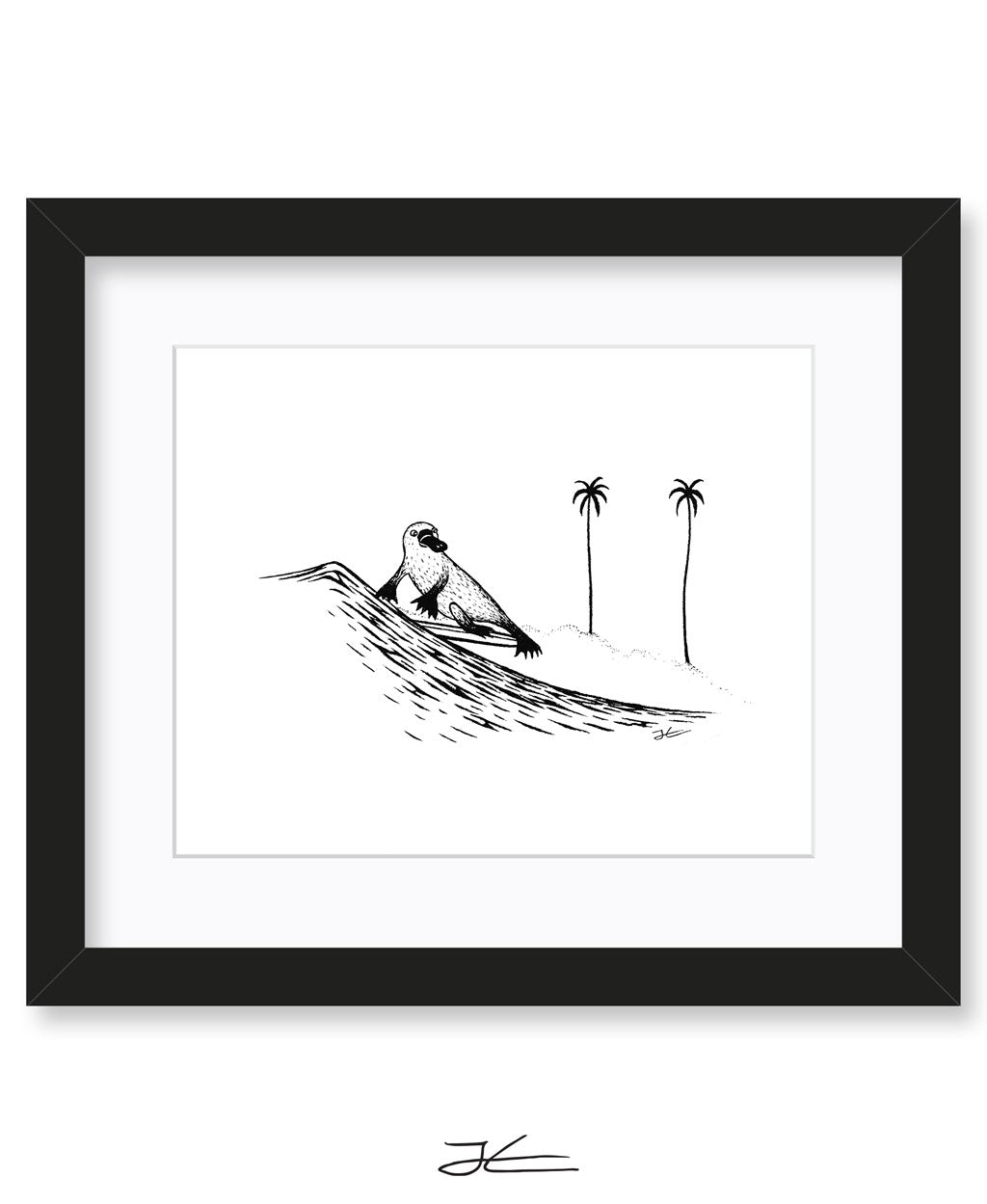 Inktober Platypus - Print/ Framed Print