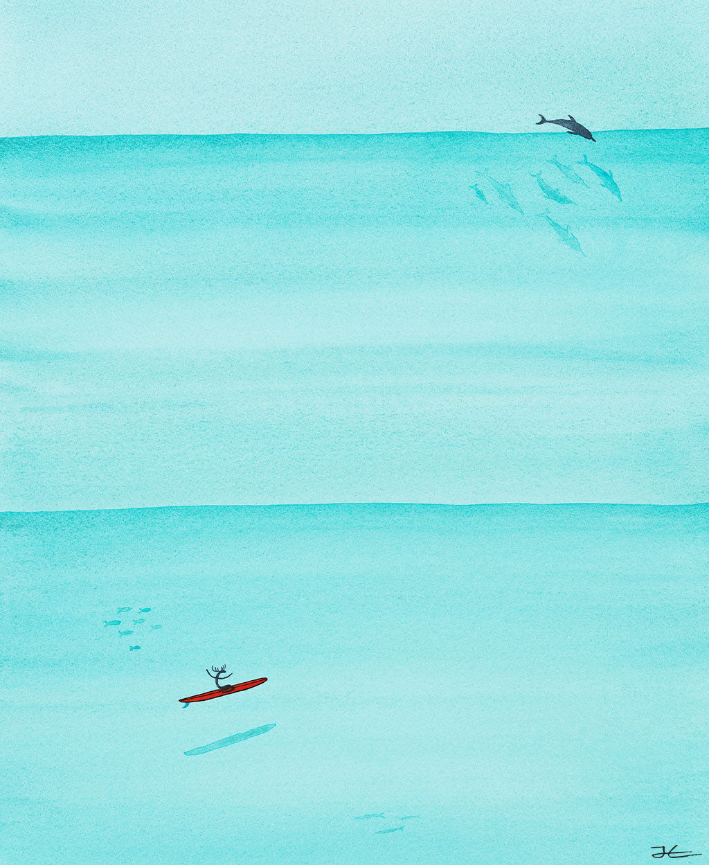 Pod of Surfers - Print/ Framed Print