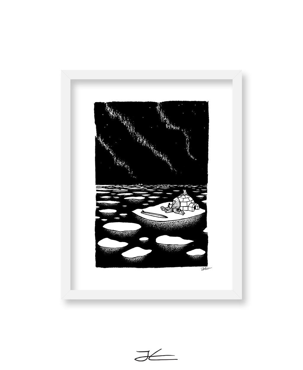 Inktober Polar Bears - Print/ Framed Print