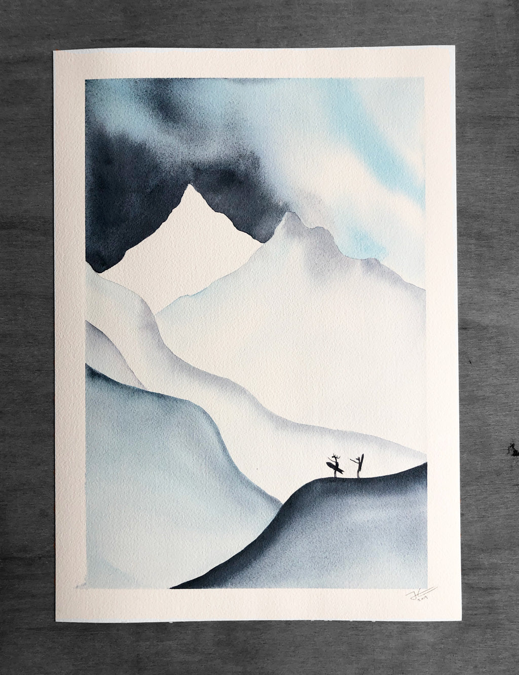 Pow Surf 1. Original signed illustration - SOLD OUT