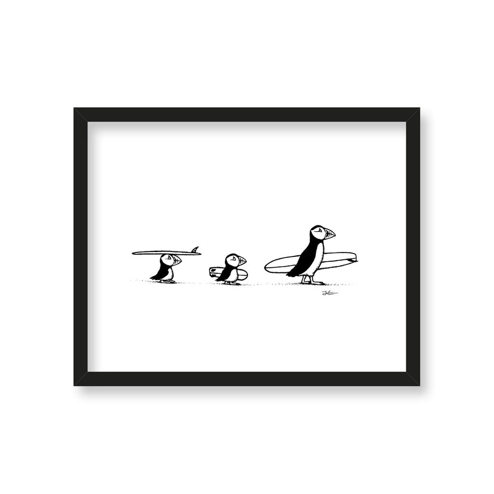 
                  
                    Puffin Surf Trip - Print/ Framed Print
                  
                
