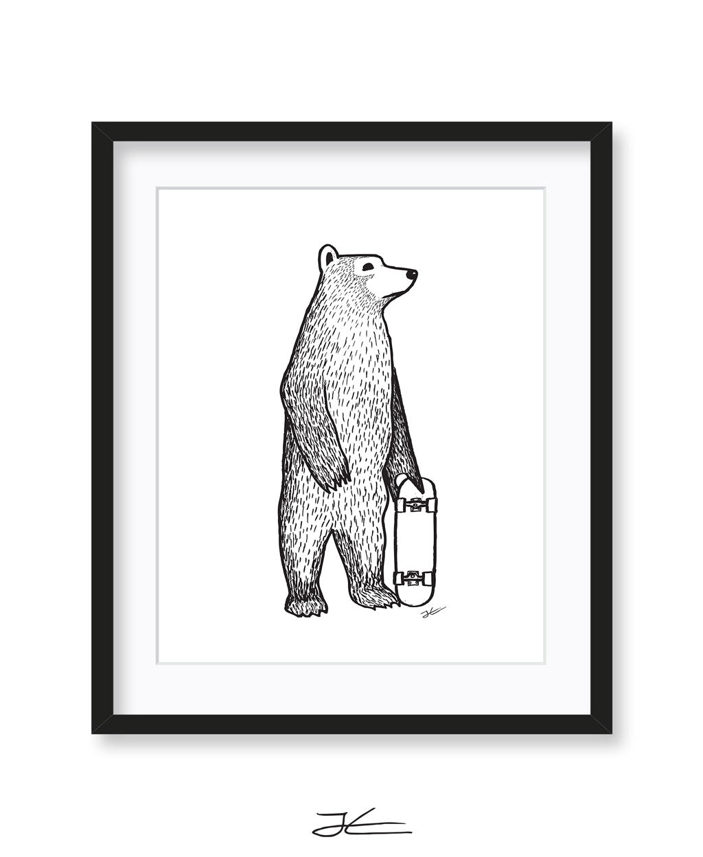 Skate Bear - Print/ Framed Print