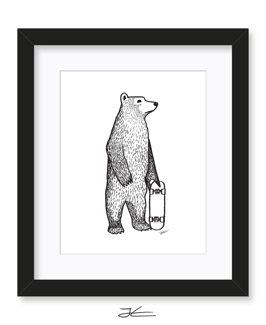 Skate Bear - Print/ Framed Print