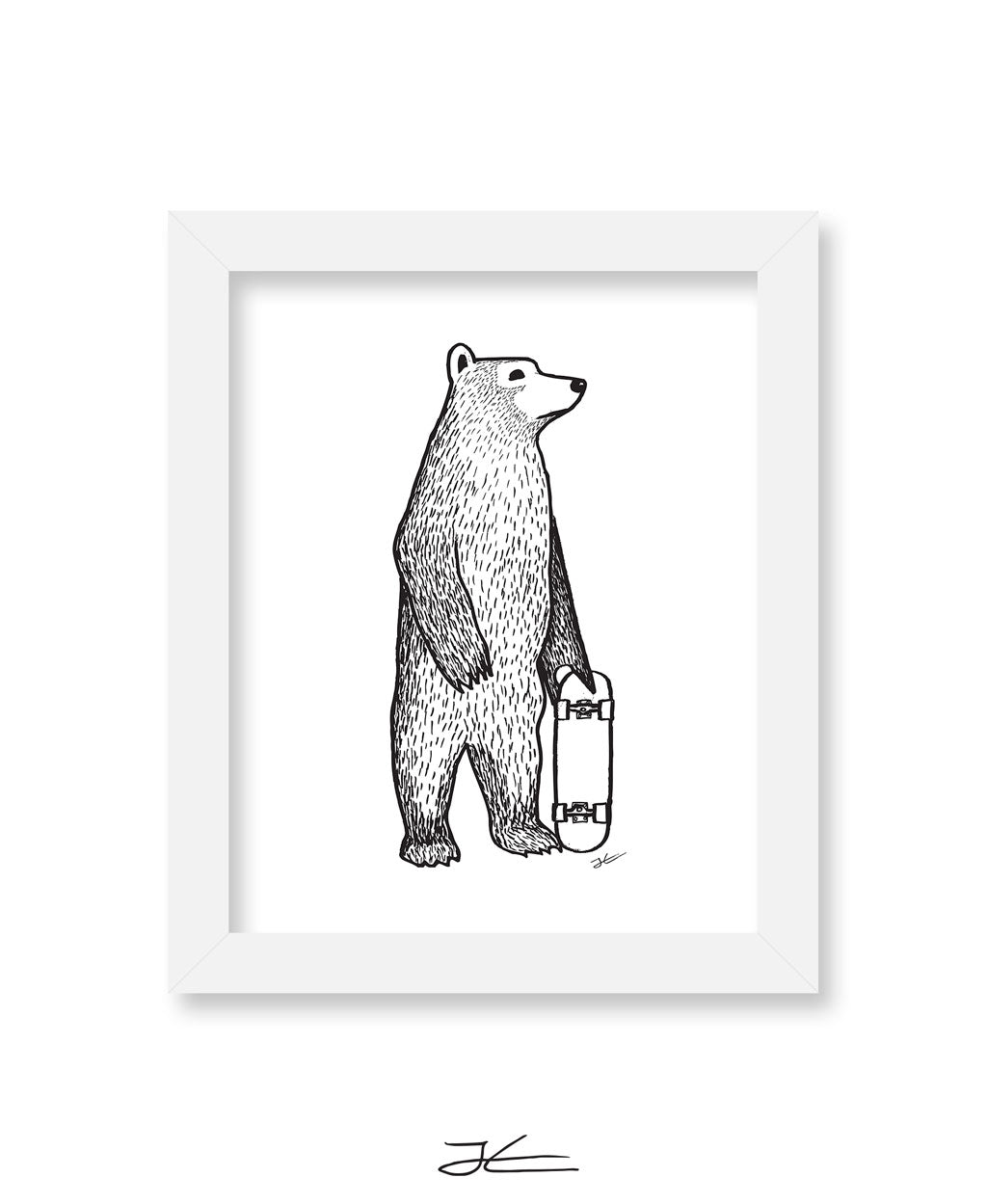 Skate Bear - Print/ Framed Print