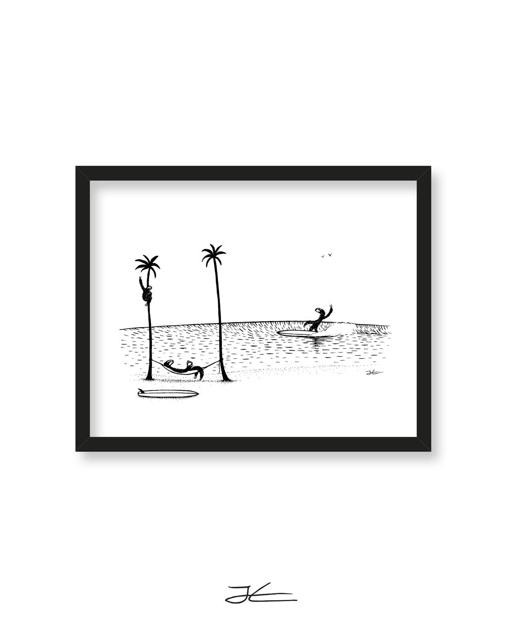 Sloth Tropical Fun - Print/ Framed Print