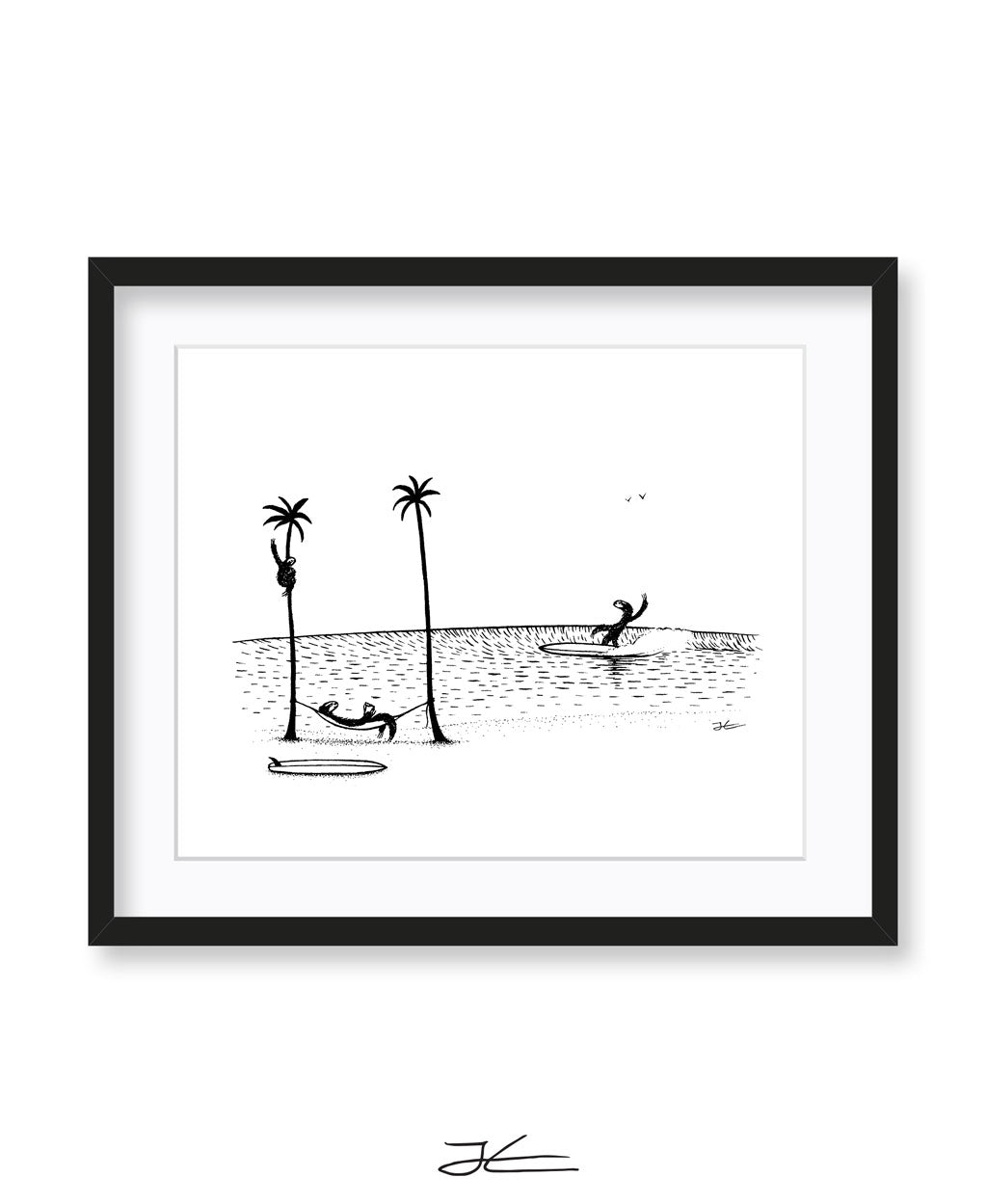 Sloth Tropical Fun - Print/ Framed Print
