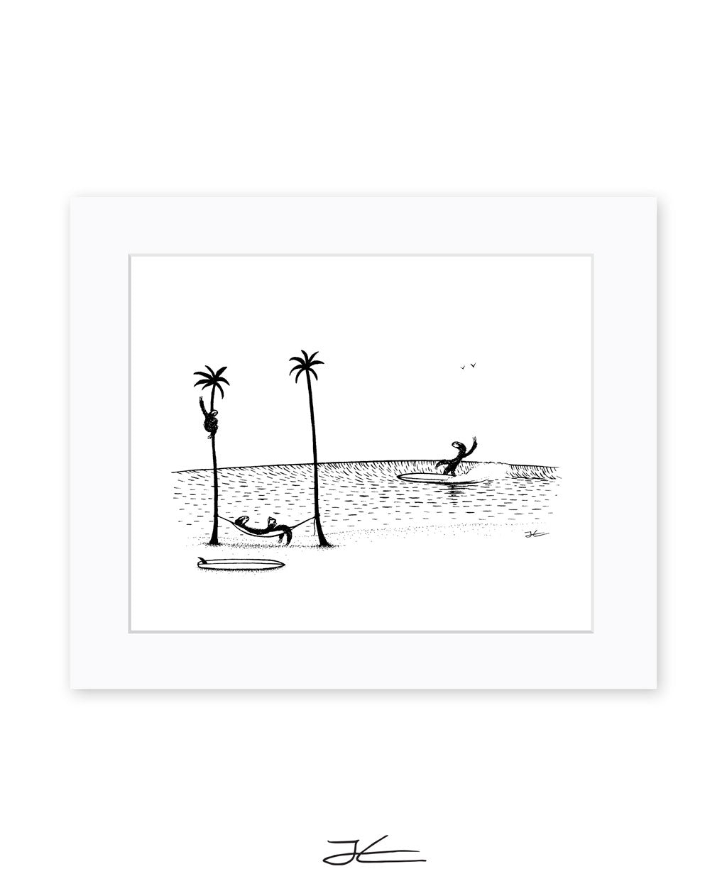 Sloth Tropical Fun - Print/ Framed Print