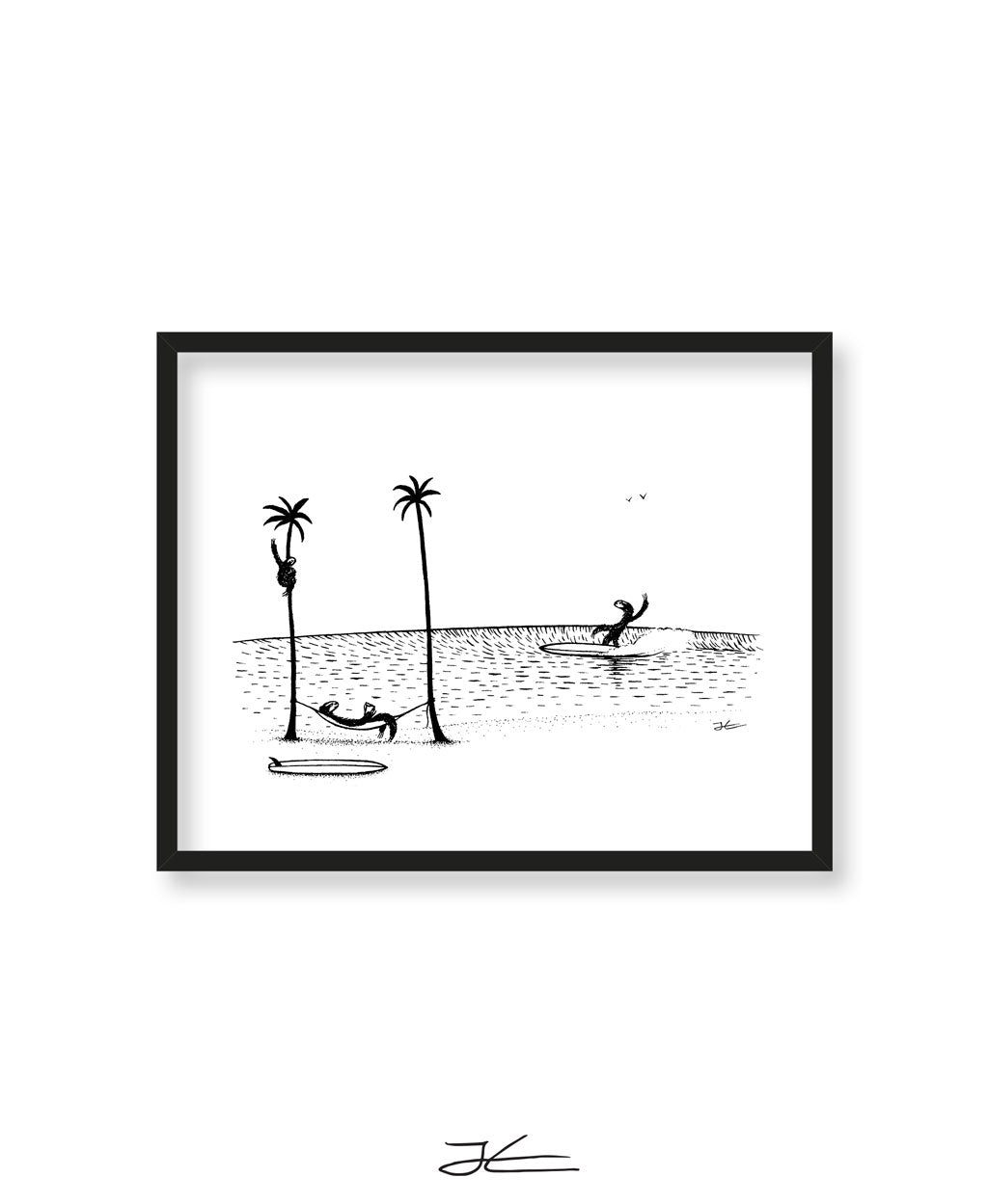 Sloth Tropical Fun - Print/ Framed Print