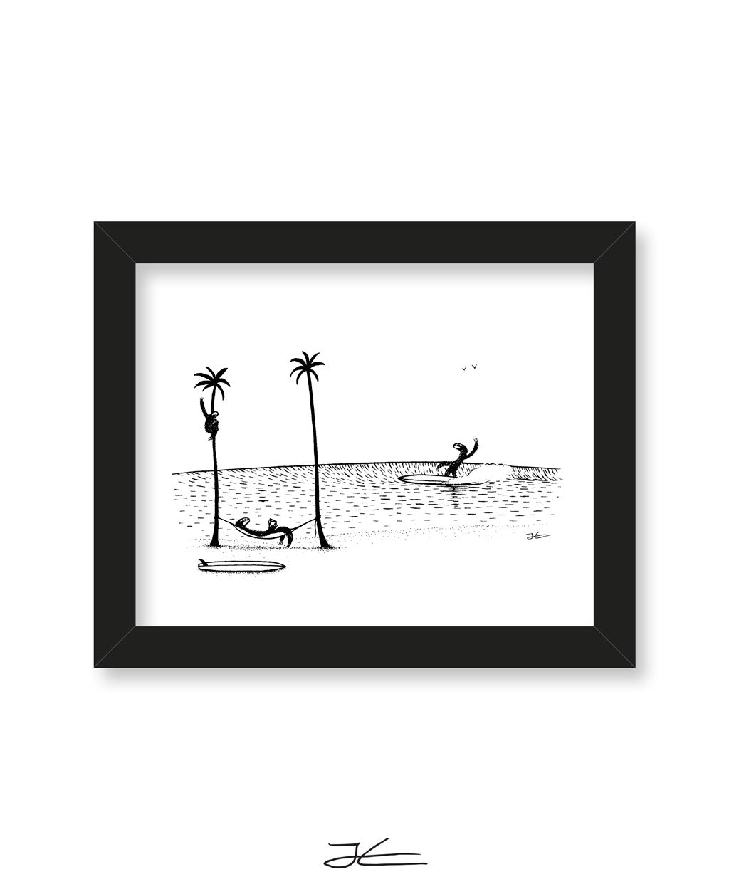 Sloth Tropical Fun - Print/ Framed Print