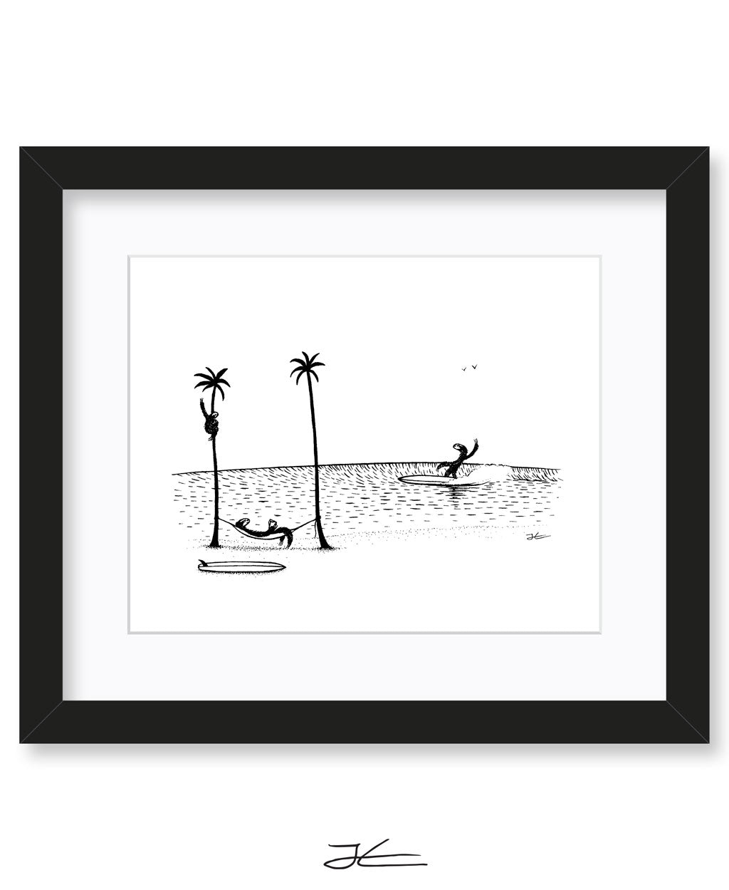 Sloth Tropical Fun - Print/ Framed Print
