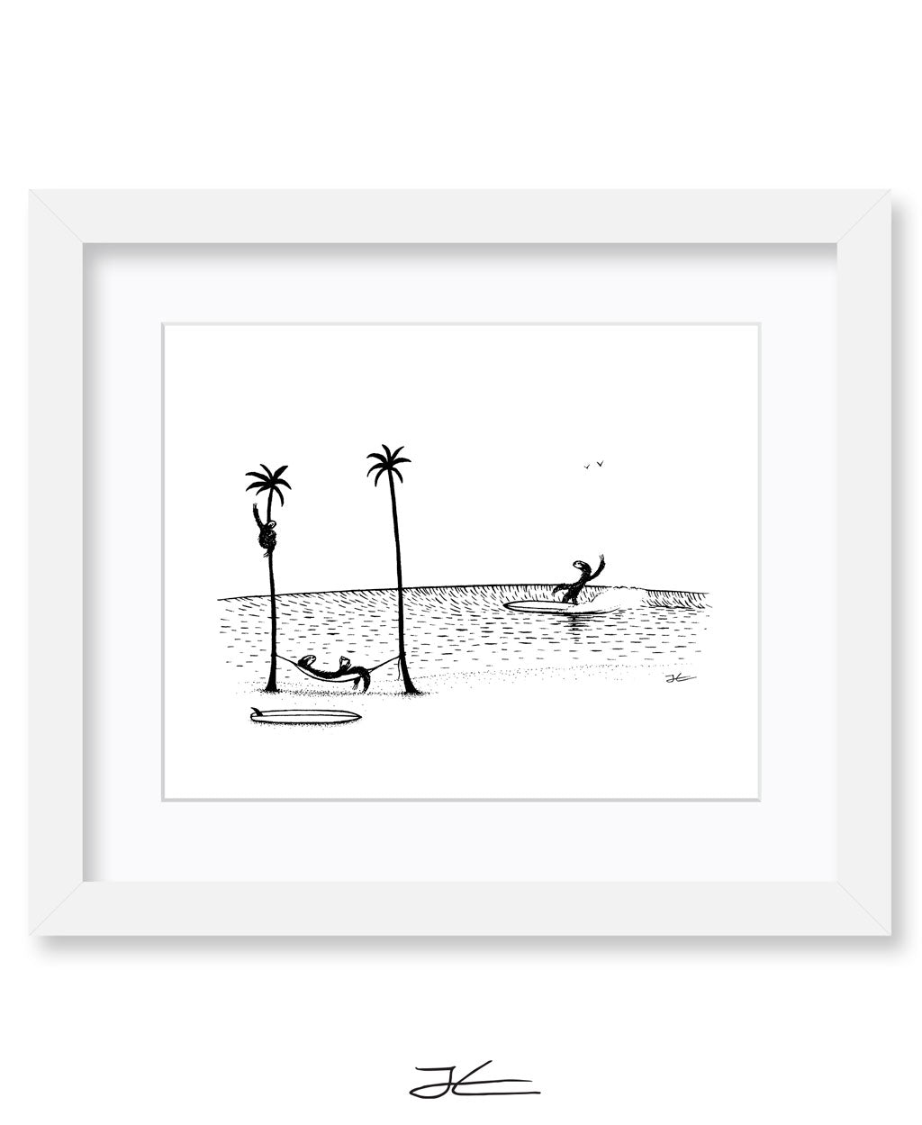 Sloth Tropical Fun - Print/ Framed Print
