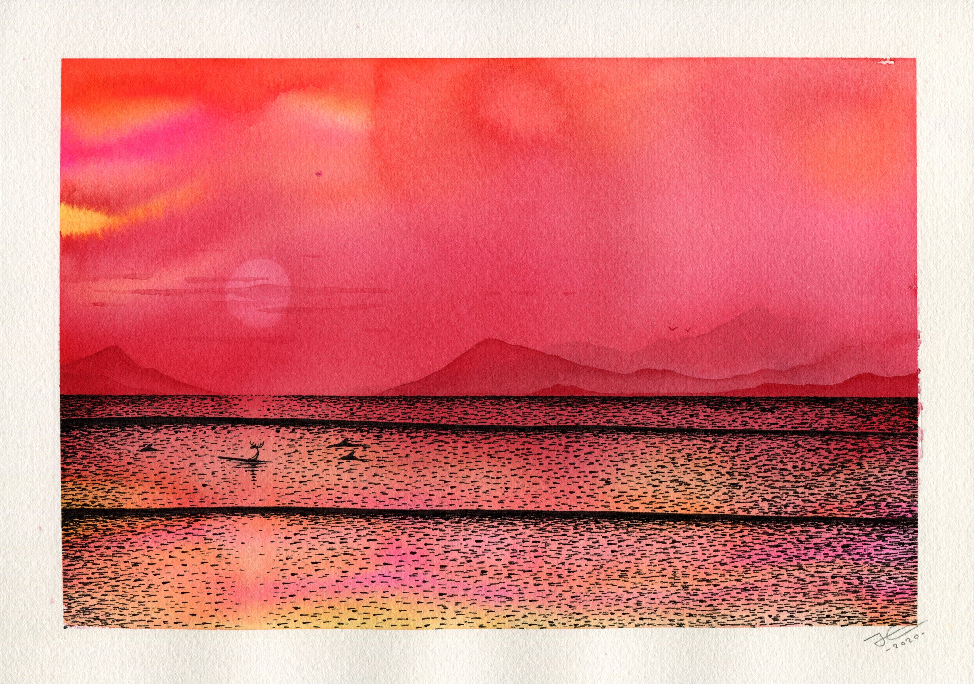 Solitude. Original signed illustration - SOLD OUT