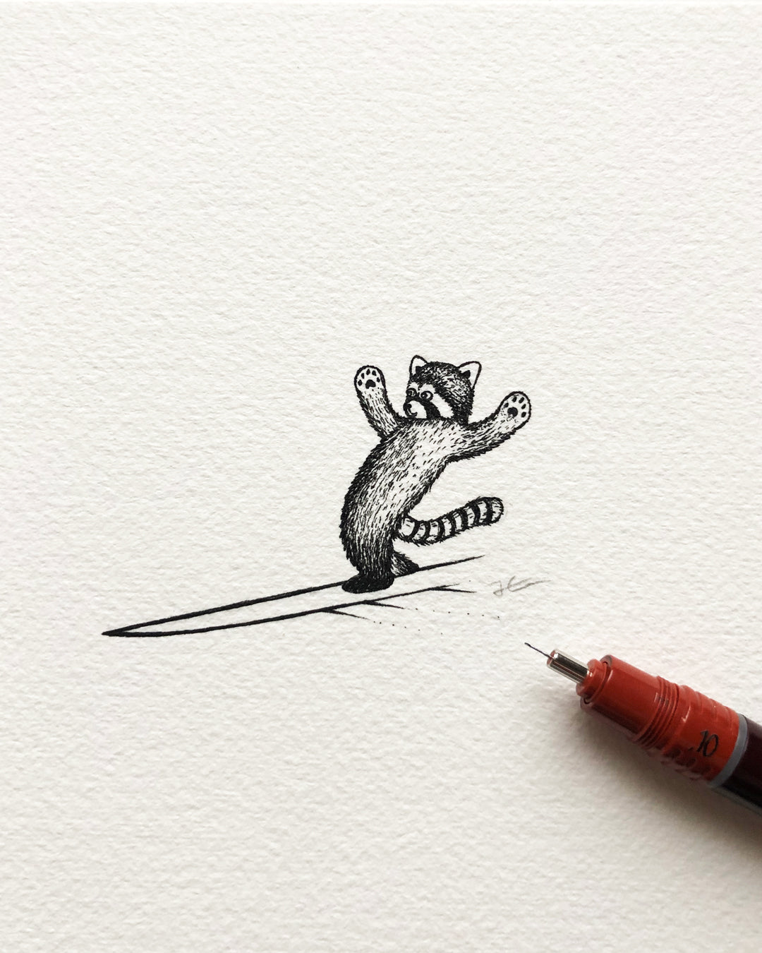 Stoked Red Panda. Original illustration - SOLD OUT