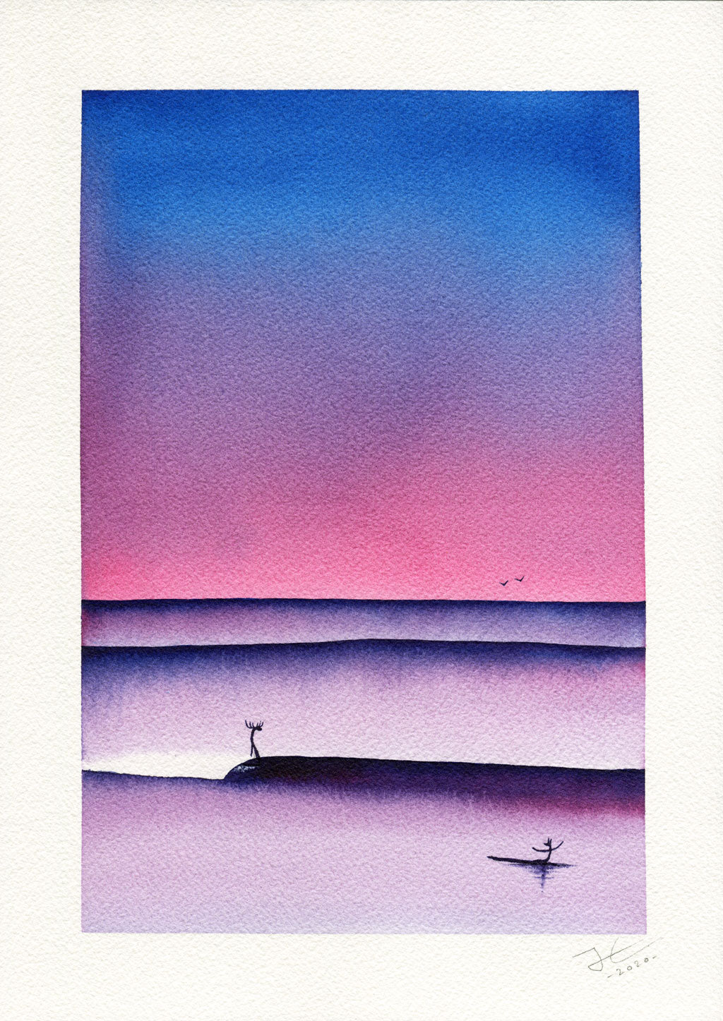 Sundown. Original signed illustration - SOLD OUT