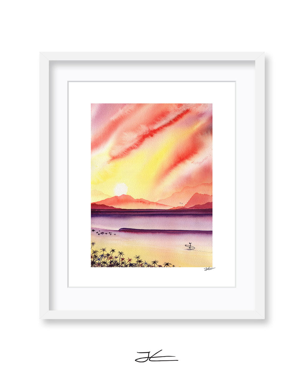 Sunset Surfing - Print/ Framed Print