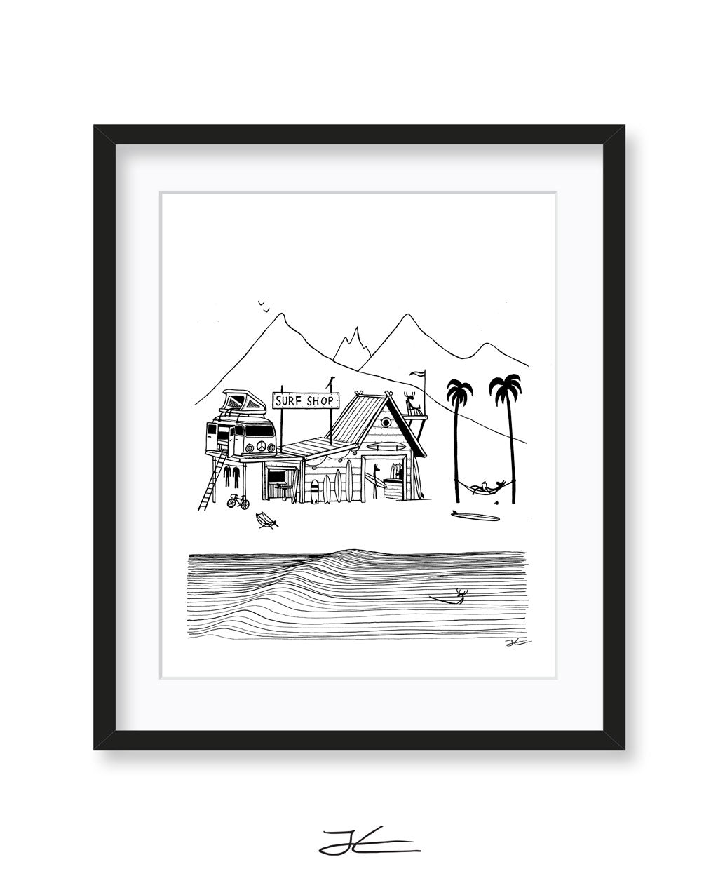 Surf Shop - Print/ Framed Print