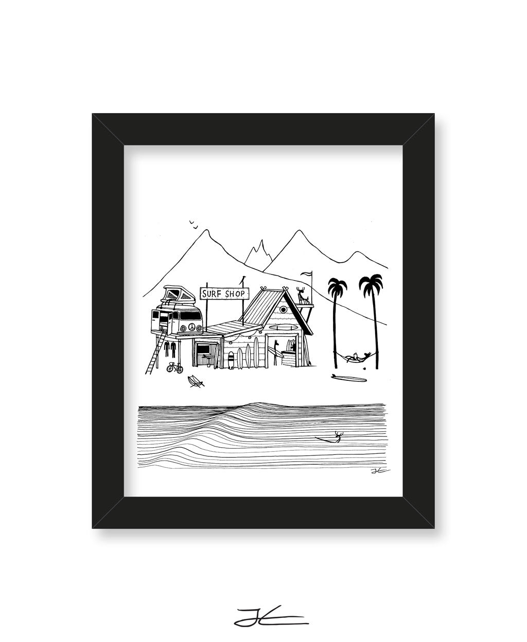 Surf Shop - Print/ Framed Print – Jonas Claesson Shop