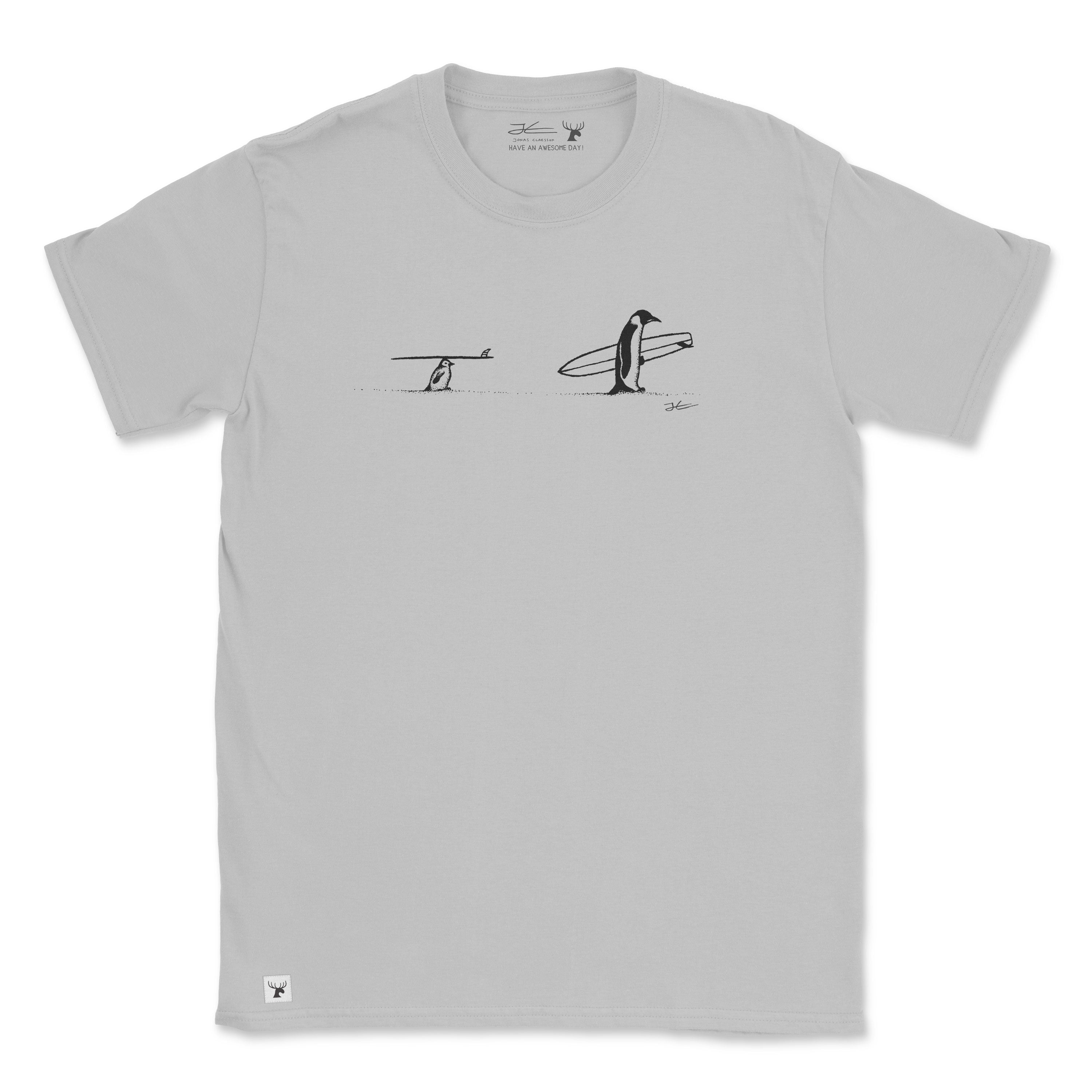 Surf Tripping Penguins Organic Unisex T-Shirt