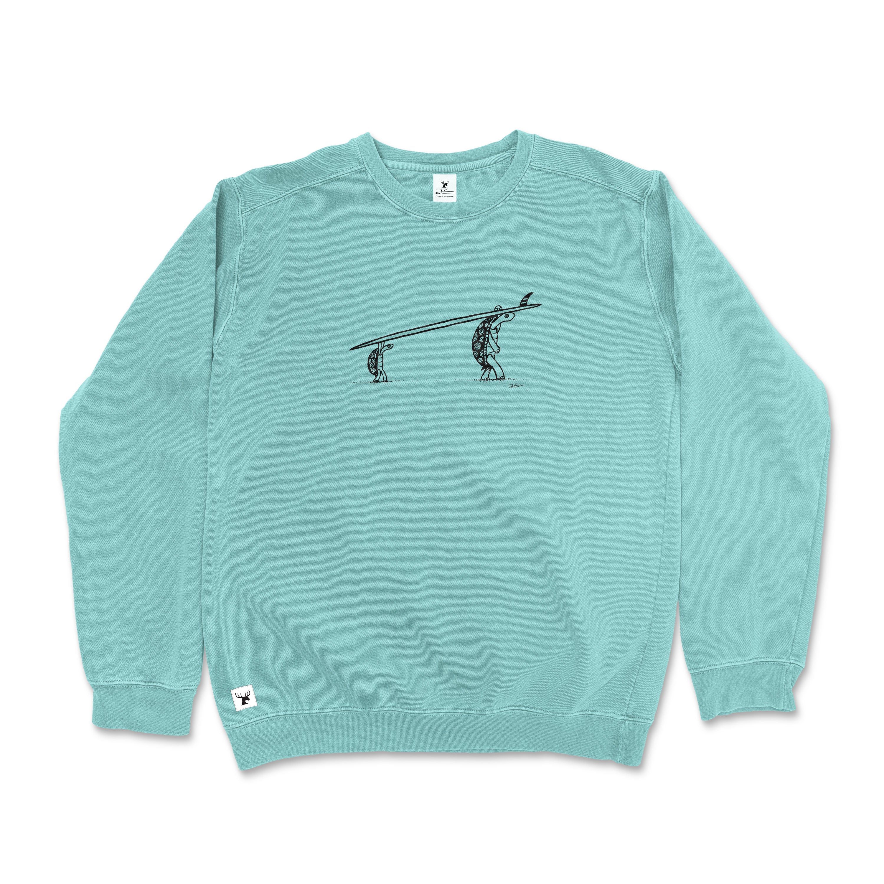 Surf Tripping Turtles Pigment Dyed Unisex Sweatshirt