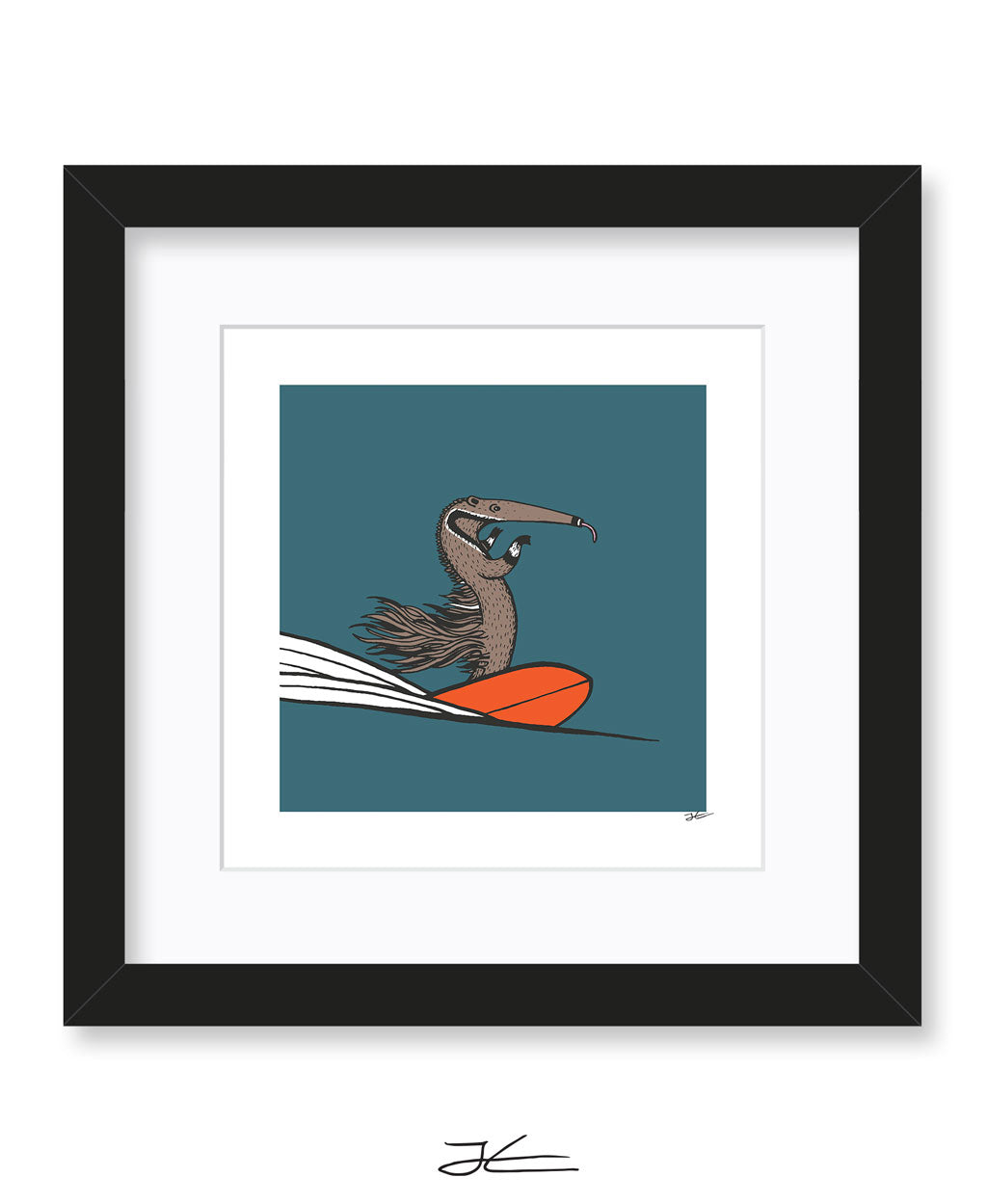 Surfing Anteater - Print/ Framed Print