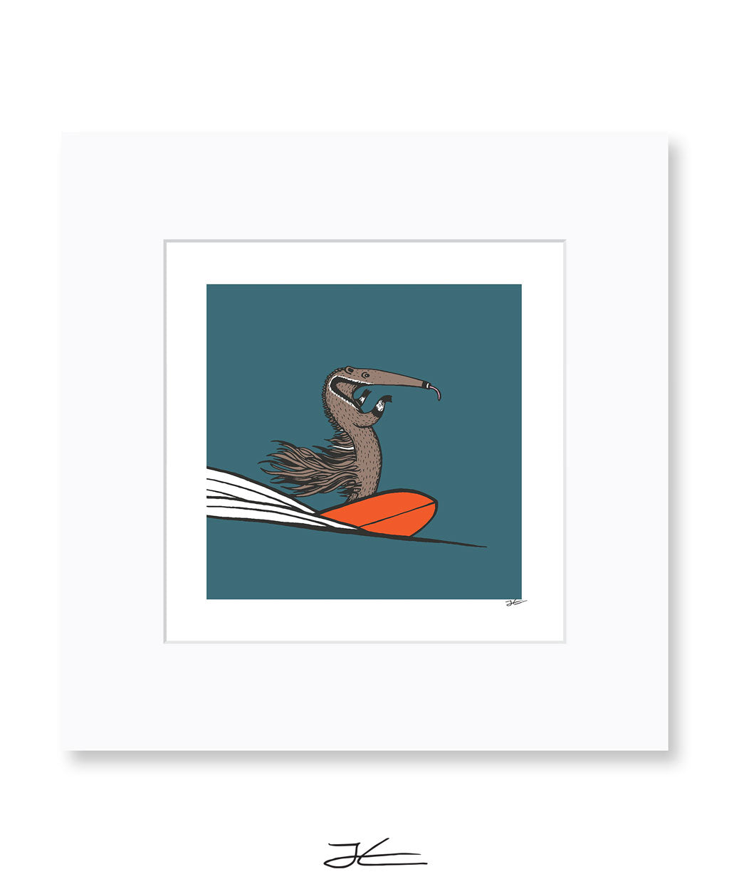 Surfing Anteater - Print/ Framed Print