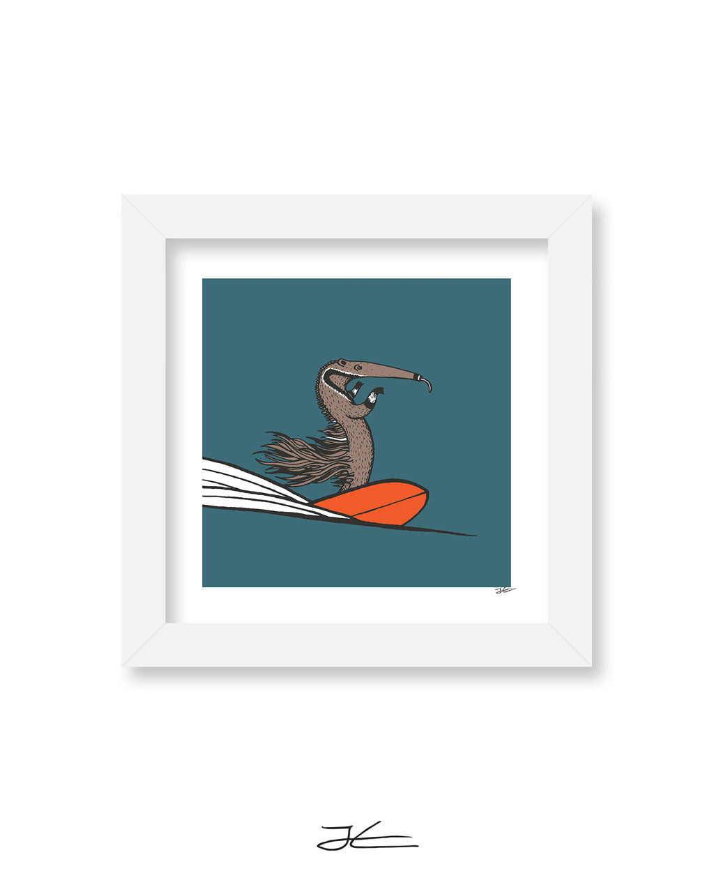 Surfing Anteater - Print/ Framed Print