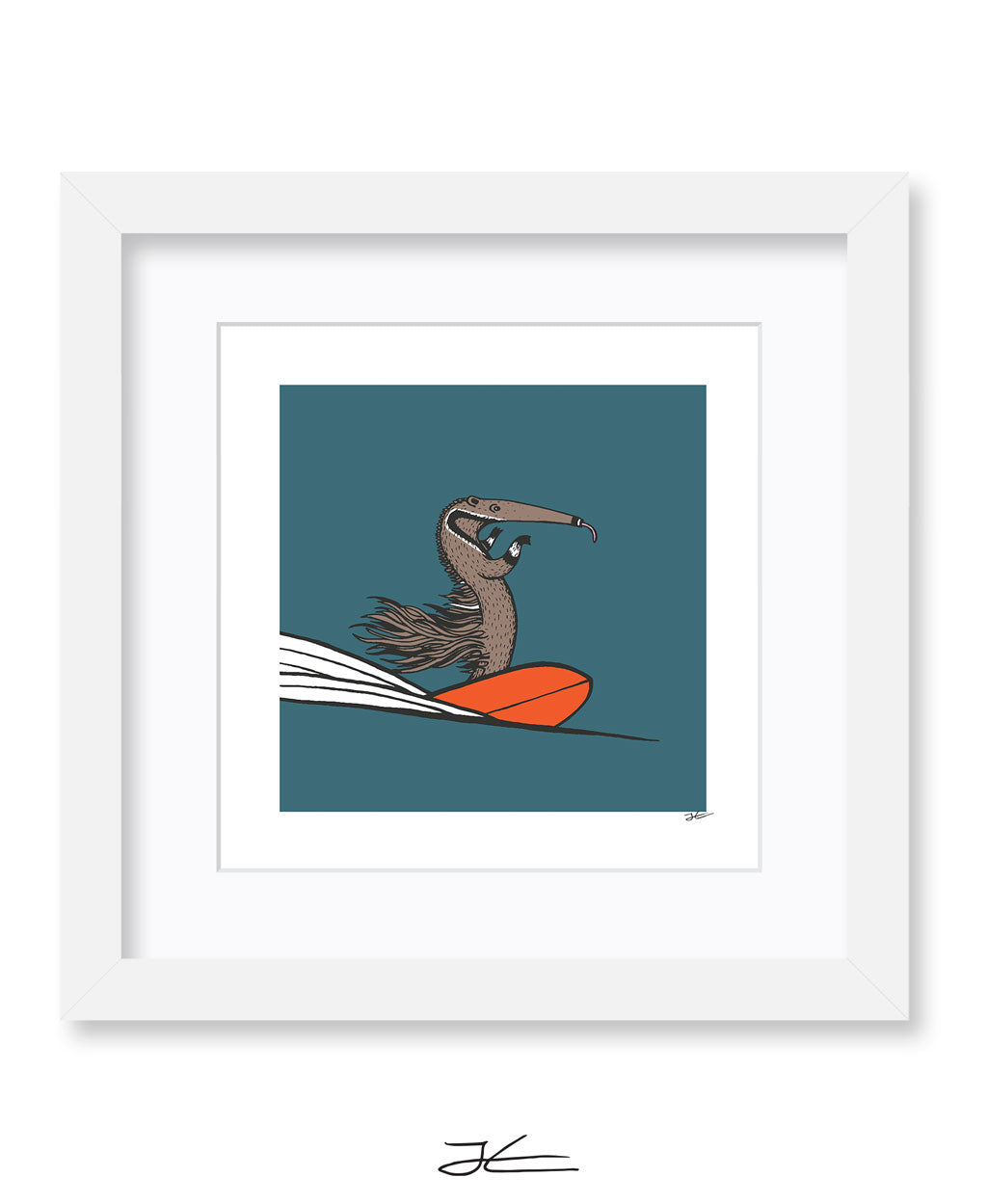 Surfing Anteater - Print/ Framed Print