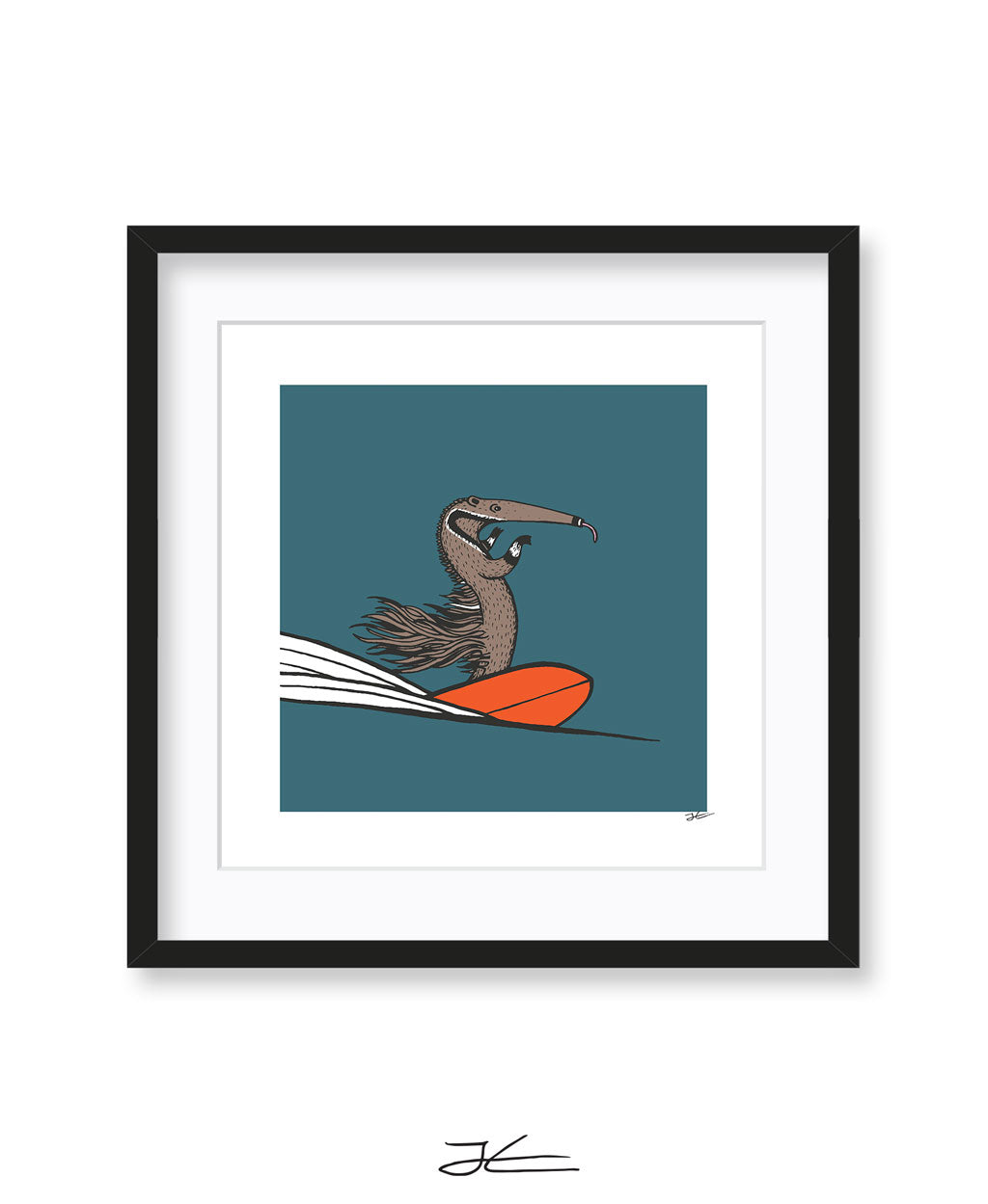 Surfing Anteater - Print/ Framed Print