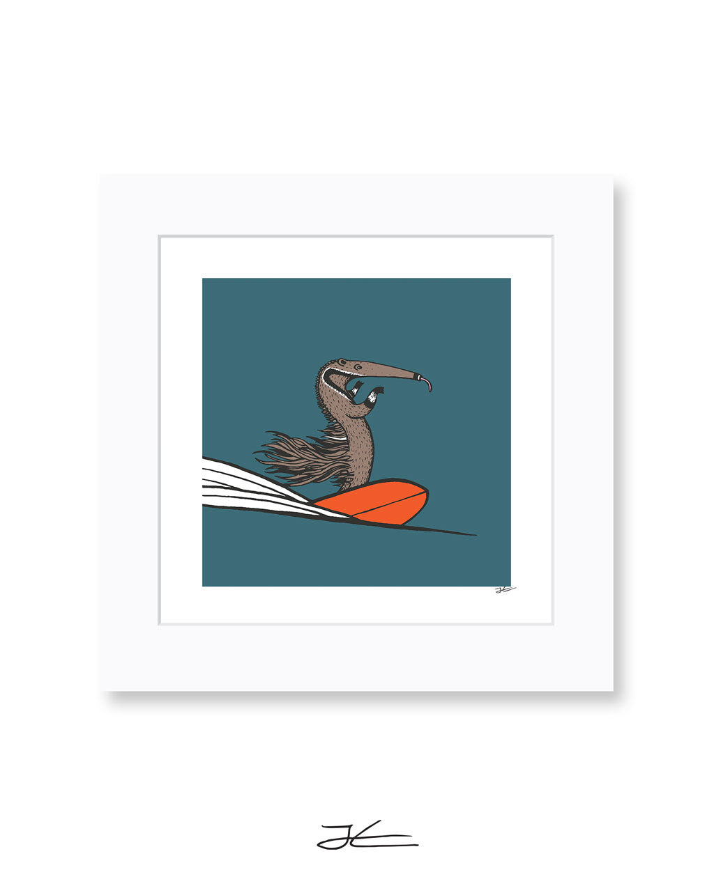 Surfing Anteater - Print/ Framed Print