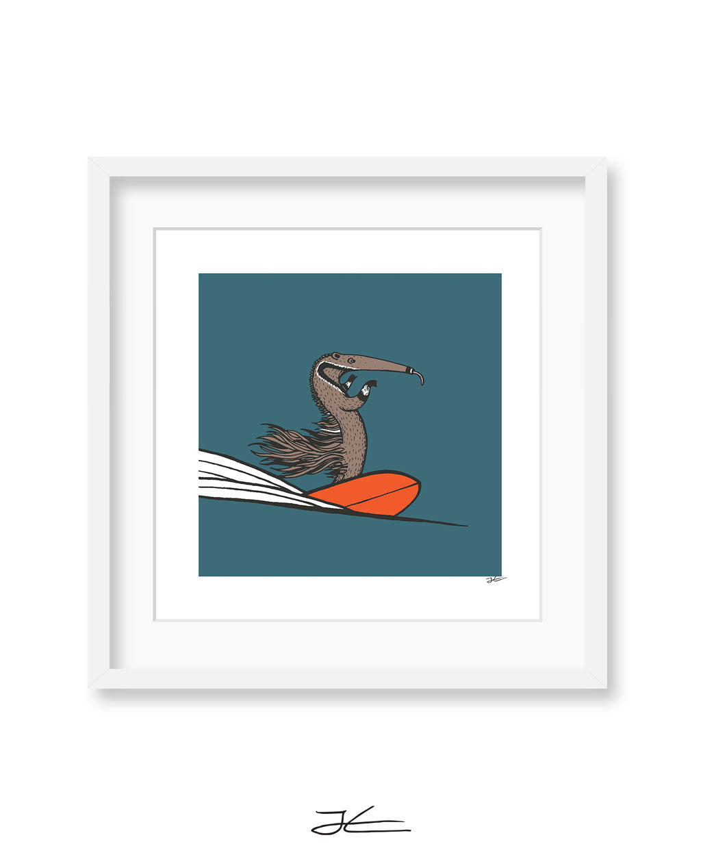 Surfing Anteater - Print/ Framed Print