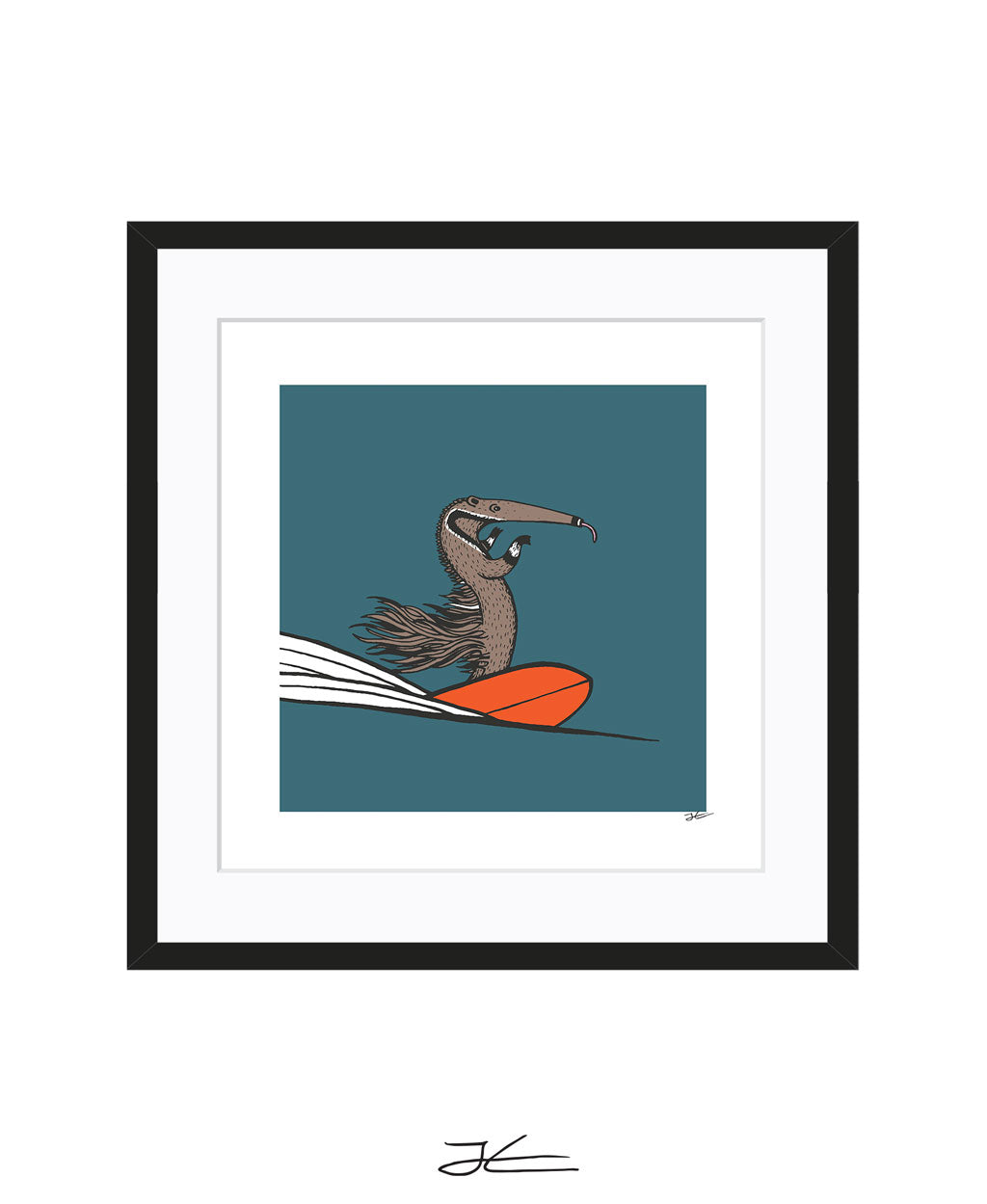 Surfing Anteater - Print/ Framed Print