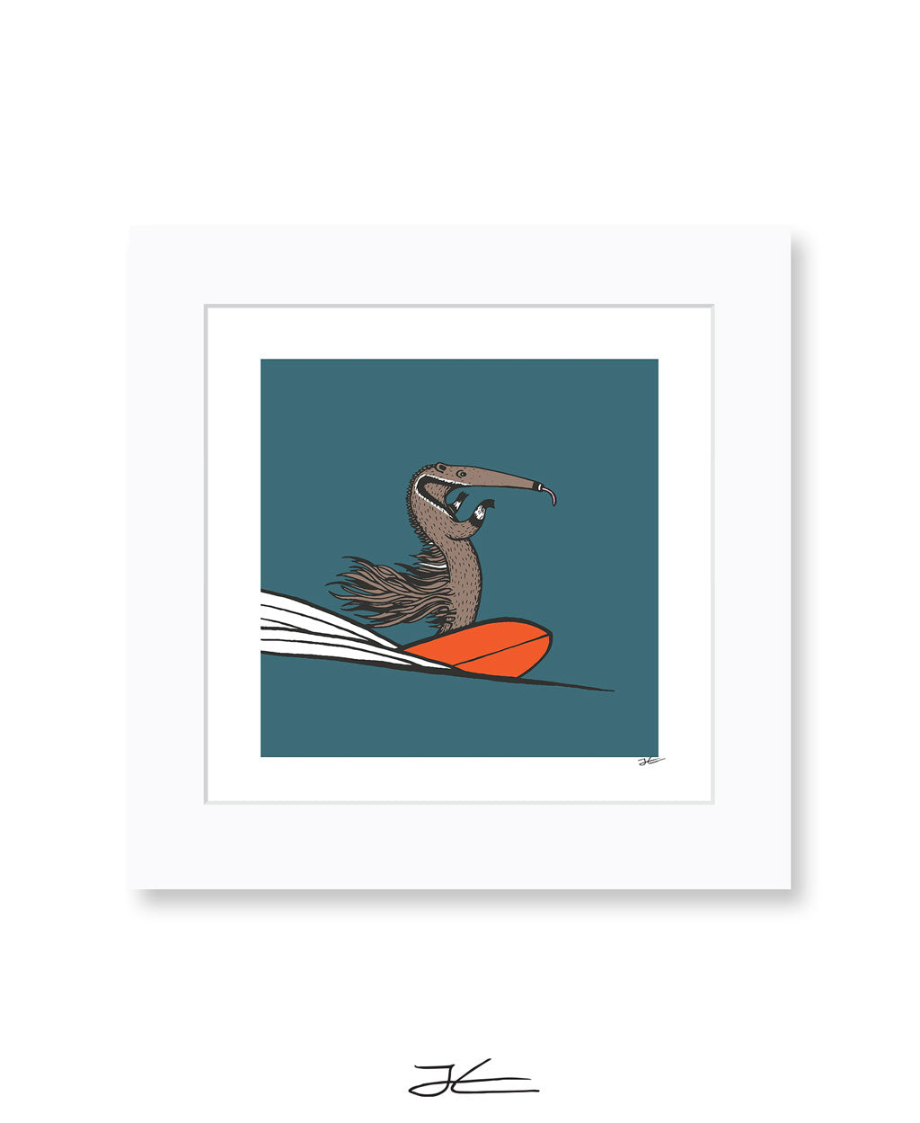 Surfing Anteater - Print/ Framed Print