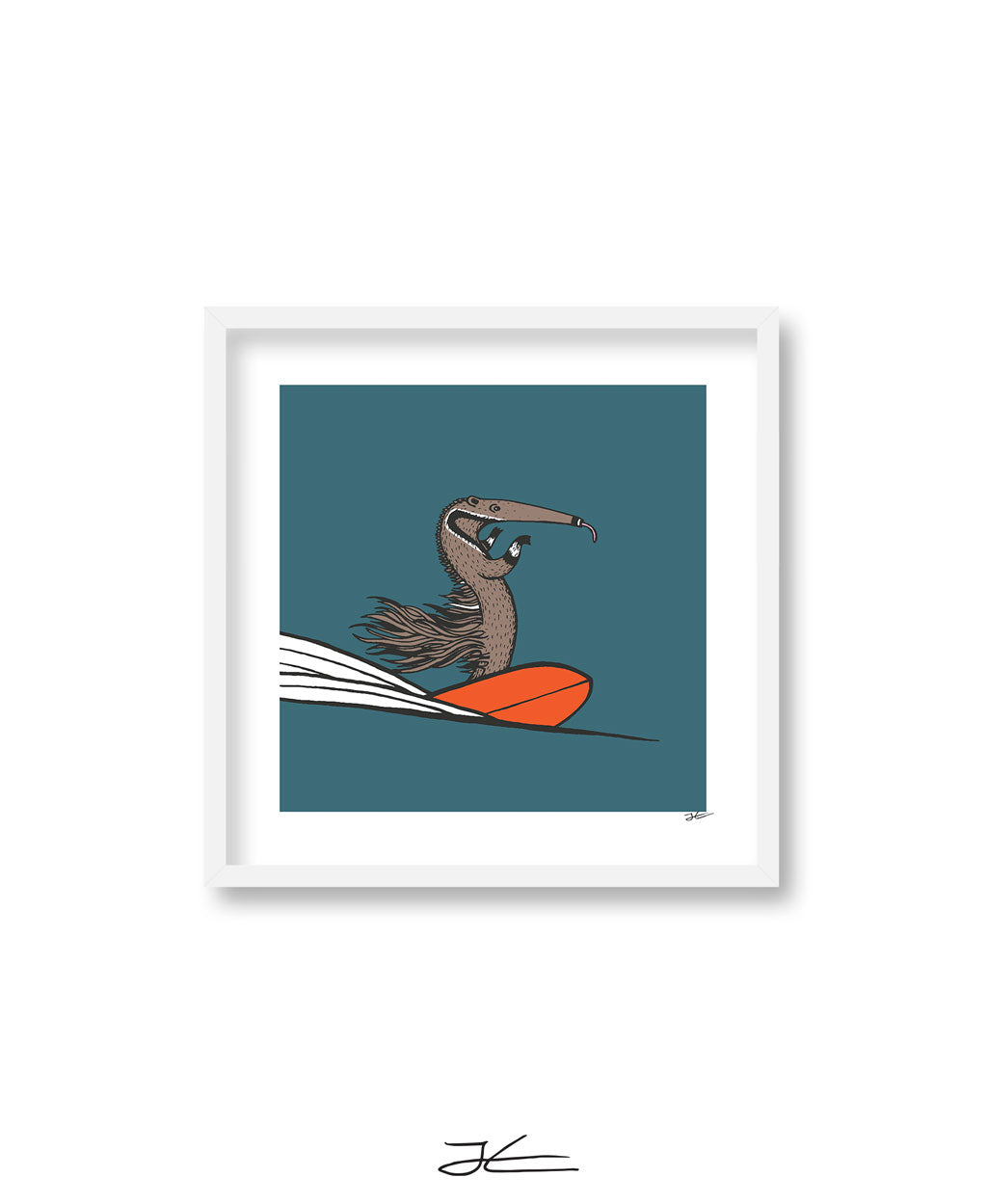 Surfing Anteater - Print/ Framed Print