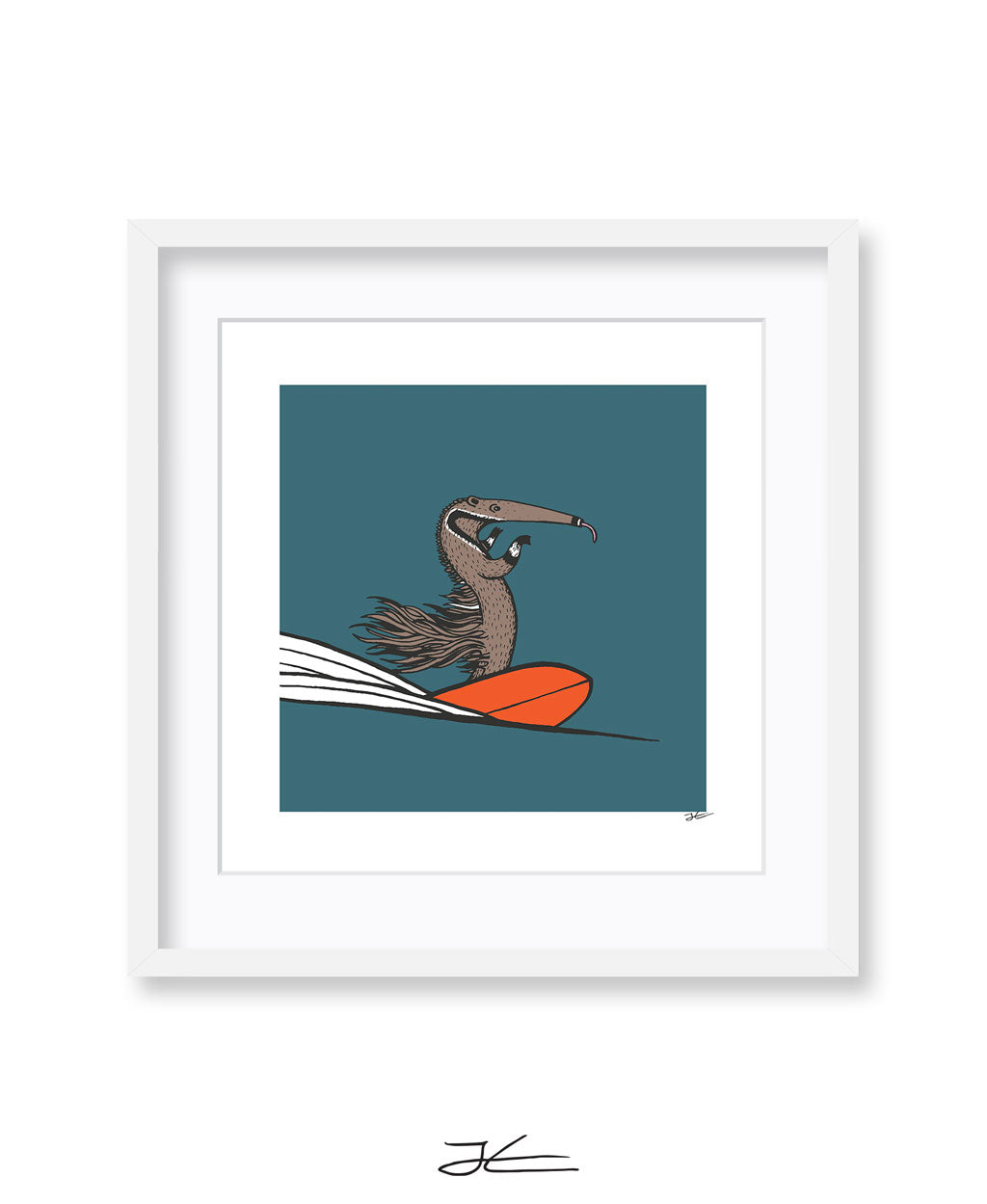 Surfing Anteater - Print/ Framed Print
