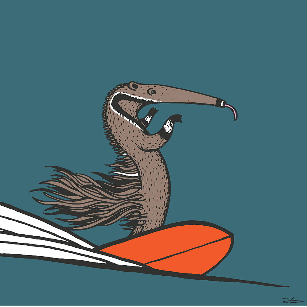 
                  
                    Surfing Anteater - Print/ Framed Print
                  
                